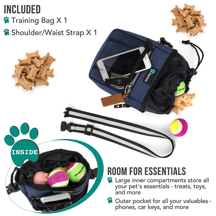 PETAMI Dog and CAT Treat Pouch, Heather Gray