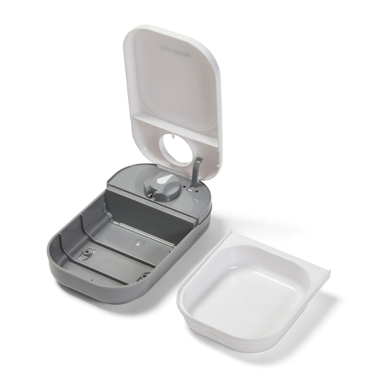 Cat Mate C100 Single Meal Automatic Timer-Controlled Pet Feeder - Suitable for Cats and Small Dogs, for Wet or Dry Food, up to 0.88 lb Capacity, White