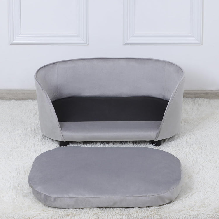Pet Sofa Bed,Cat Sofa Couch,Small Dog Beds,Pet Sof Couch, Cat Beds,Wooden Frame and Velvet Fabric and Washable Cushion,Comfy Dog Couch for for Small Dogs &Cats&Puppy (Green)
