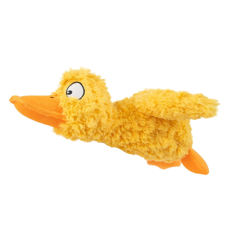 Best Pet Supplies Interactive Squeaky Dog Chew Toy, Ideal Dog Toys for Chewers, Small, Medium & Large Dogs, and Fetch Lovers - Crinkle Duck (Light Pink), Large