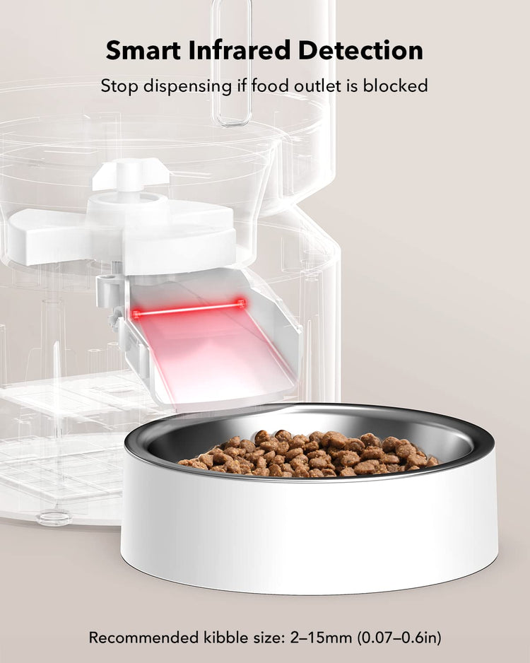 PETLIBRO Automatic Cat Feeder with Camera, 1080P HD & Night Vision, 5GHz/2.4GHz WiFi & Cam Smart Pet Feeder with App Control, 2-Way Audio, Motion Alerts for Cats & Dogs, Stainless Steel Single Tray