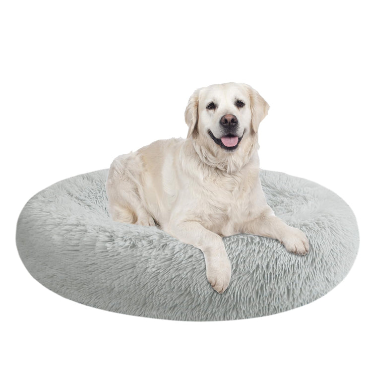 Dog Bed for Small Medium Large Dogs Cats, 20 inch Calming Washable-Round Cozy Soft Pet Bed for Puppy and Kitten with Slip-Resistant Bottom
