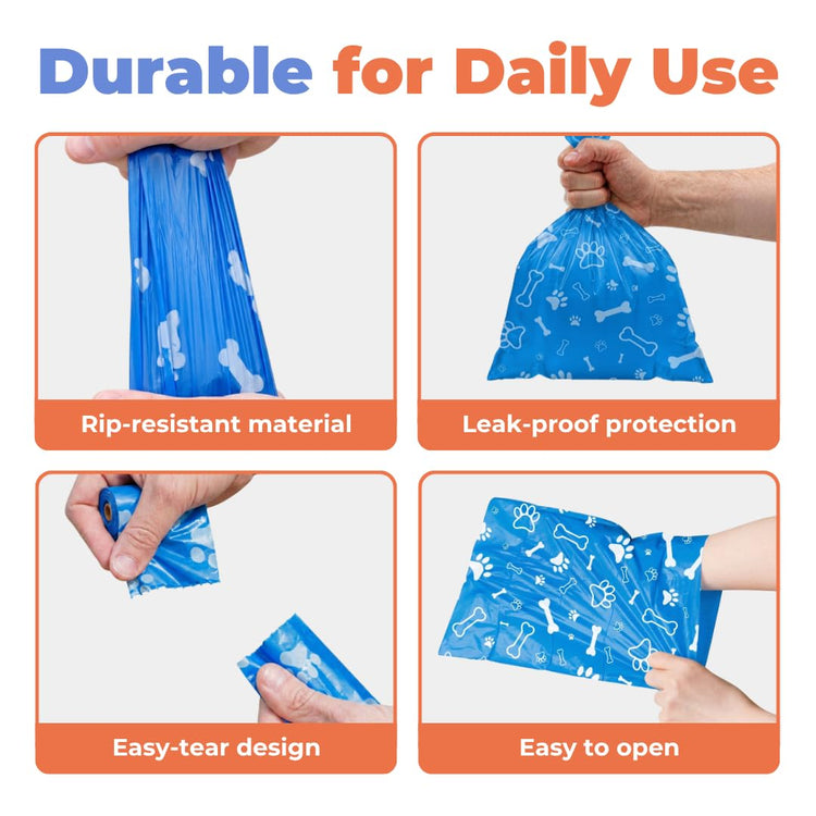 Best Pet Supplies Dog Poop Bags for Waste Refuse Cleanup, Doggy Roll Replacements for Outdoor Puppy Walking and Travel, Leak Proof and Tear Resistant, Thick Plastic - Assorted, 150 Bags