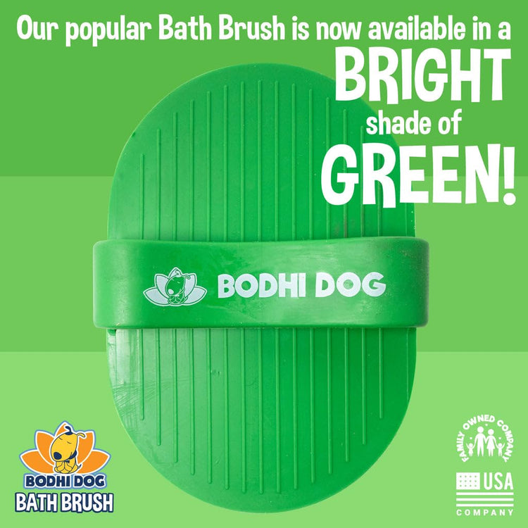 Bodhi Dog Shampoo Brush - Pet Grooming & Bath Supplies for Dogs and Cats - Bath Brush for Long & Short Hair - Premium Scrubber for Shower, Bathing & Massage (One Pack, Silver Glitter)