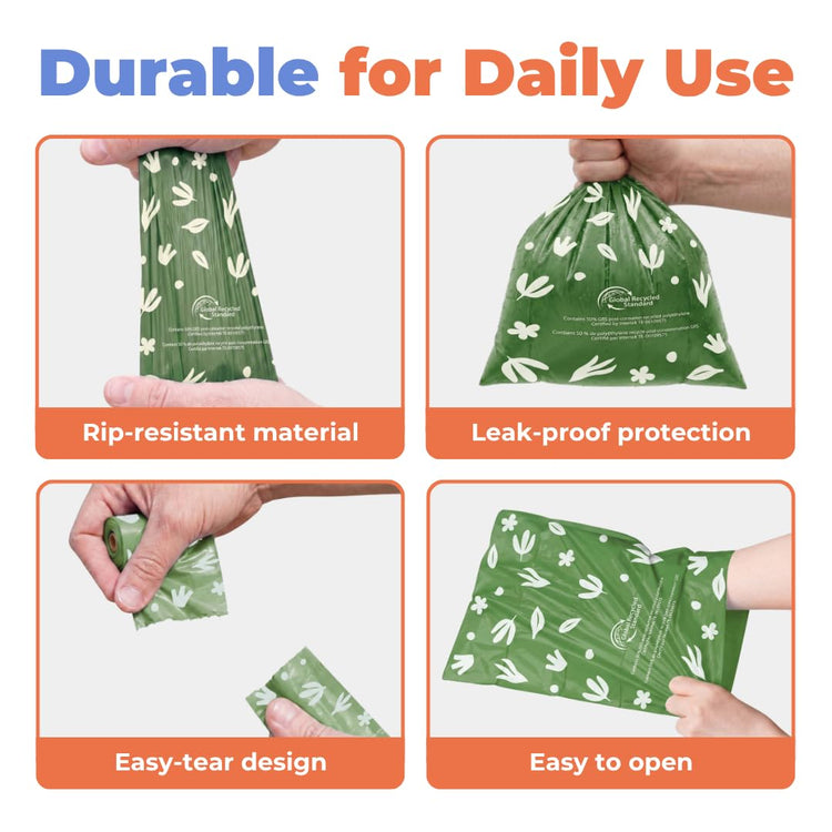 Best Pet Supplies Dog Poop Bags for Waste Refuse Cleanup, Doggy Roll Replacements for Outdoor Puppy Walking and Travel, Leak Proof and Tear Resistant, Thick Plastic - Assorted, 150 Bags
