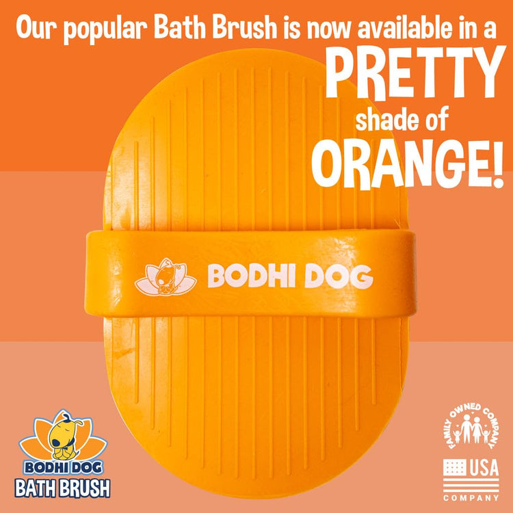 Bodhi Dog Shampoo Brush - Pet Grooming & Bath Supplies for Dogs and Cats - Bath Brush for Long & Short Hair - Premium Scrubber for Shower, Bathing & Massage (One Pack, Silver Glitter)