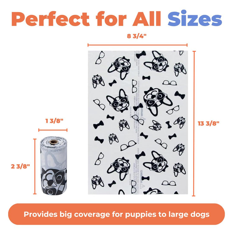 Best Pet Supplies Dog Poop Bags for Waste Refuse Cleanup, Doggy Roll Replacements for Outdoor Puppy Walking and Travel, Leak Proof and Tear Resistant, Thick Plastic - Assorted, 150 Bags