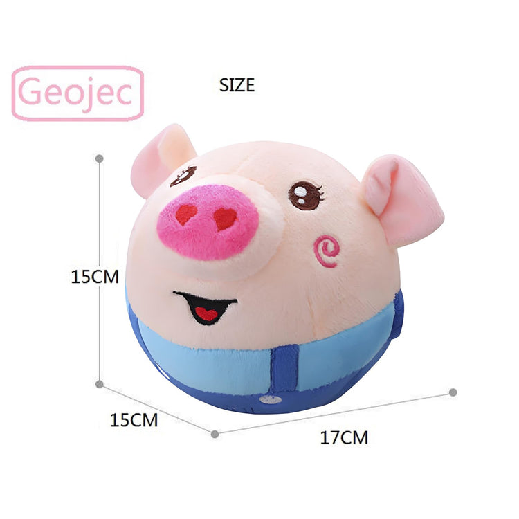 Interactive Dog Toys,Active Moving Pet Plush Toy,2026 New shaking dog ball pig dog toy Interactive Dog Ball with song Squeaky Moving Dog Ball Toy,Rechargeable Toys to Keep Them Busy Dog Toys(Blue Pig)
