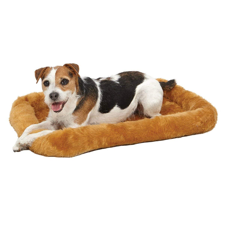 MidWest Homes for Pets QuietTime Fashion XXS Dog Bed - Pink Faux Fur Bolster, Ultra-Soft and Machine Washable, Fits 18-Inch Crates and Carriers, for Small Dogs and Cats