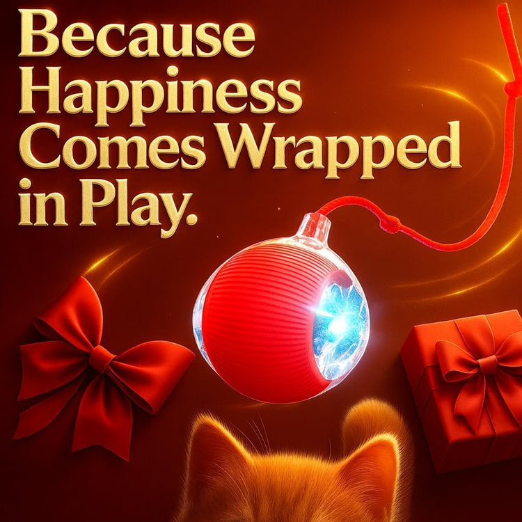Purrmitive 2026 Durable Interactive Cat Toys for Indoor Cats, Dog Toys Ball, Rolling Pet Ball, Smart Automatic Cat Chase Balls Toy, Interactive Dog Toys Speedy Tail,Kitten & Cat Toys Interactive (Red)