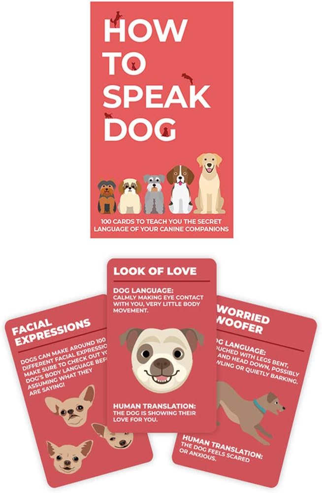 Gift Republic How to Speak Dog 100 Cards Fun for Lovers Learn What Your Puppy is Saying Behaviour Guidance Doggie Language