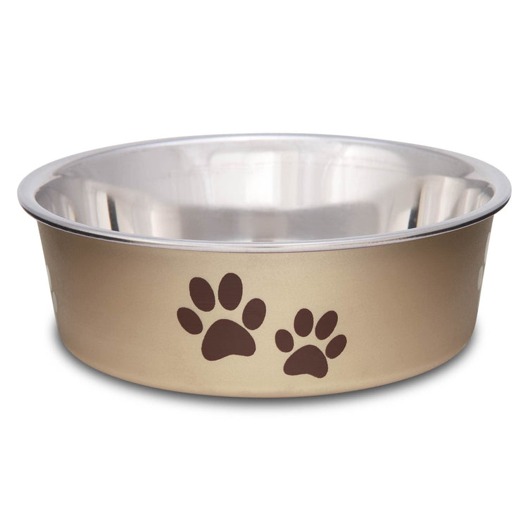 Loving Pets Bella Dog Bowls- Stainless Steel Dog & Cat Bowls - Spill Proof Dog Food Bowl, Cat Bowl, Puppy Essentials & Pet Supplies Great for Home & Travel (Medium 20-35 lbs, Blueberry)