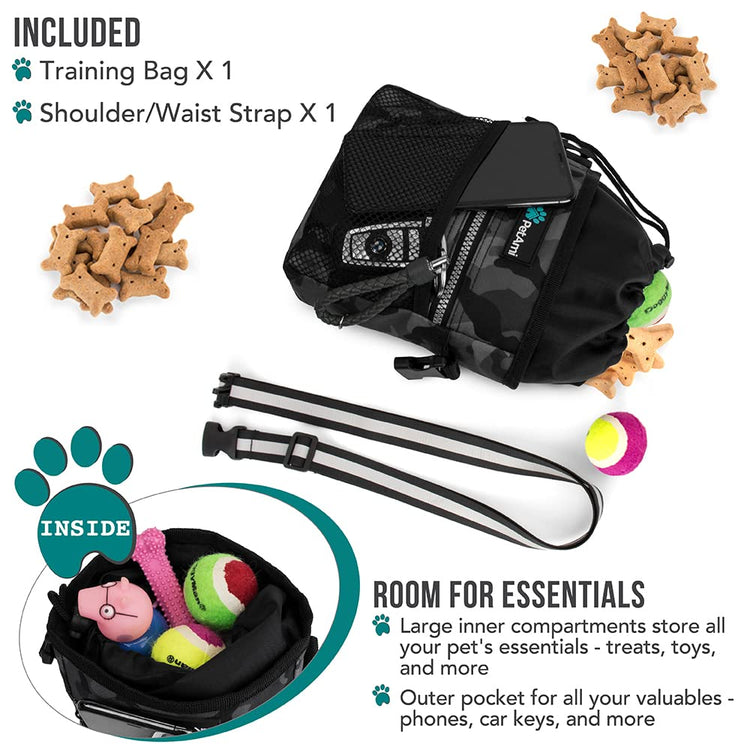 PETAMI Dog and CAT Treat Pouch, Heather Gray