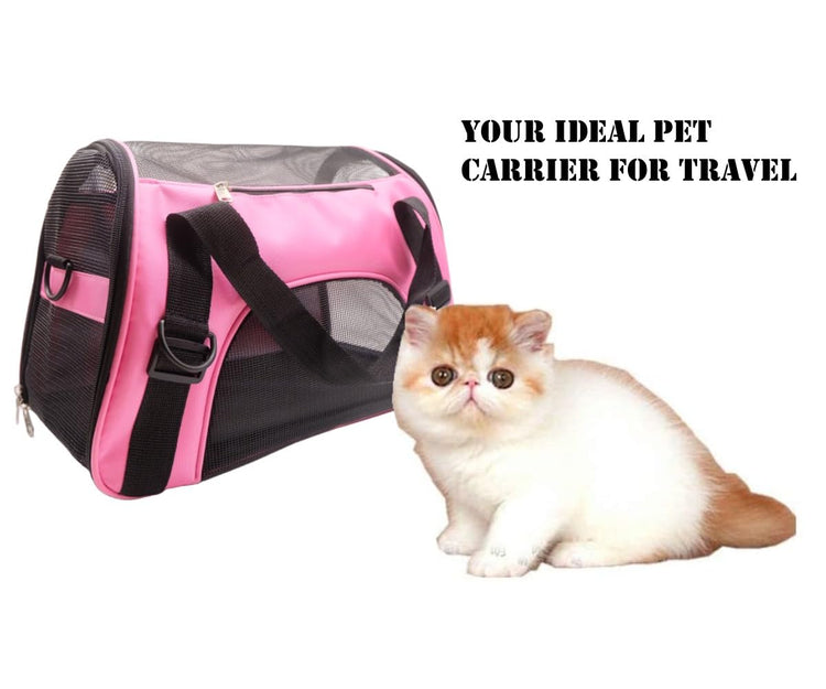 ZaneSun Cat Carrier,Soft-Sided Pet Travel Carrier for Cats,Dogs Puppy Comfort Portable Foldable Pet Bag Airline Approved (Small Blue)