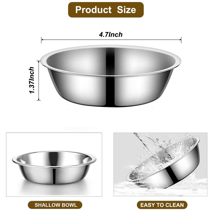 Upgraded Elevated Cat Bowls with Food Mat,15°Tilted Stand Anti Vomiting Raised Cat Dishes for Food and Water,2 Stainless Steel Bowls for Cats and Puppy