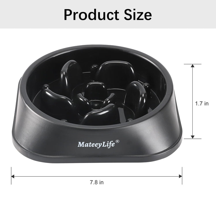MateeyLife Slow Feeder Dog Bowls 2PCS, Anti-Choking Puzzle Dog Food Bowls, Anti-Slip Interactive Feeding Slow Down Eating, Bloat Stop Maze Dishes for Medium Breeds