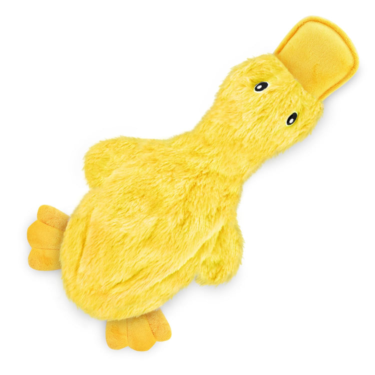 Best Pet Supplies Interactive Squeaky Dog Chew Toy, Ideal Dog Toys for Chewers, Small, Medium & Large Dogs, and Fetch Lovers - Crinkle Duck (Light Pink), Large