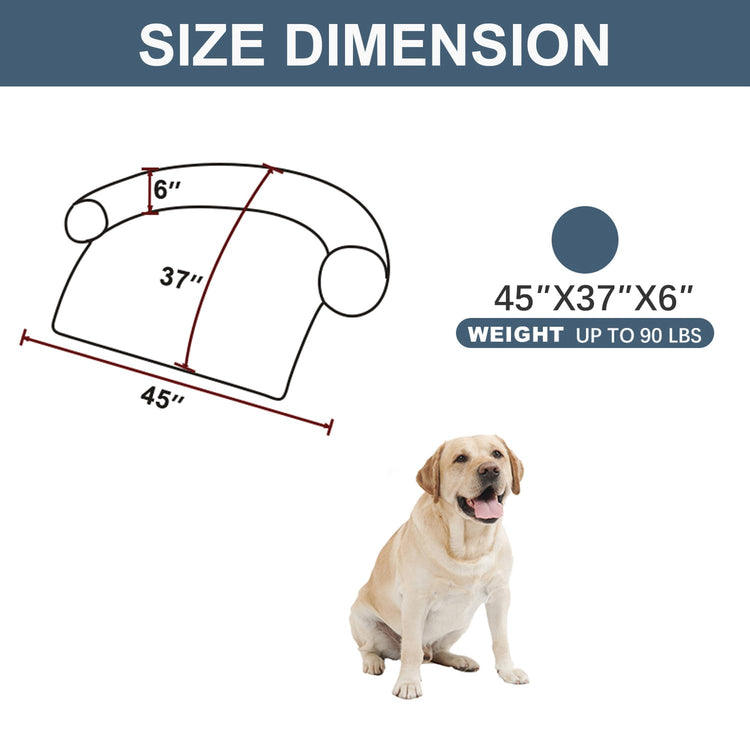 Calming Dogs/Cats Bed Mats, Dog Pad Washable Removable Couch Cover, Plush Long Fur Mat for Pets, Waterproof Lining, Perfect for Small, Medium and Large Dogs and Cats (Gradient Gray, 36"x31")
