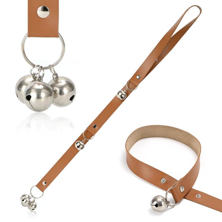 Luckyiren Upgraded Puppy Bells Dog Doorbells for Door Knob/Potty Training/Go Outside-Dog Bells for Puppies Dogs Doggy Doggie Pooch Pet Cat for Dog Lovers-Premium Quality-3 Snaps for Length Adjustment