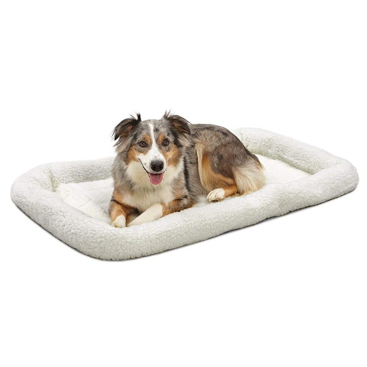 MidWest Homes for Pets QuietTime Fashion XXS Dog Bed - Pink Faux Fur Bolster, Ultra-Soft and Machine Washable, Fits 18-Inch Crates and Carriers, for Small Dogs and Cats