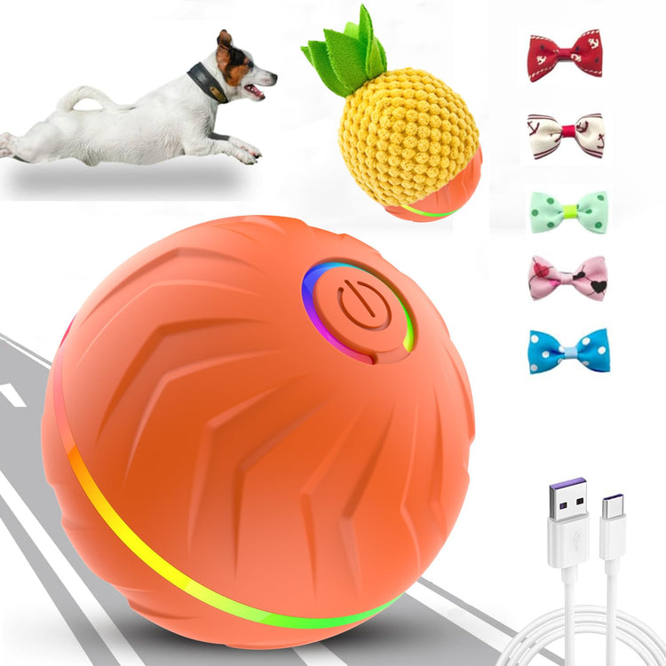 Valentines Day Gifts 2025 New Electric Dog Ball Toy,Electric Ball Dog Toy for Cat,360° Smart Automatic Interactive Rolling Dog Ball, Smart Interactive Pet Toy Ball,Automatic Dog Toy