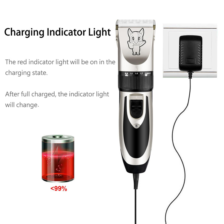 Highdas Dog Clippers for Grooming Low Noise, Cordless Electric Dog Grooming Kit Clippers Rechargeable, Quiet Dog Shaver, Pet Hair Trimmer Kit for Dogs & Cats (Gold)