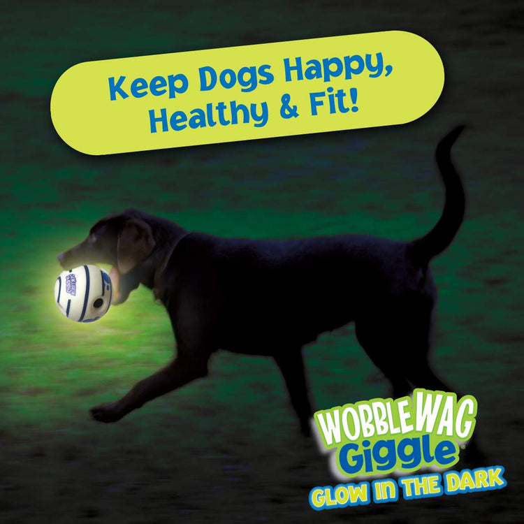 Wobble Wag Giggle Ball, Interactive Dog Toy, Fun Giggle Sounds When Rolled or Shaken, Pets Know Best, As Seen On TV