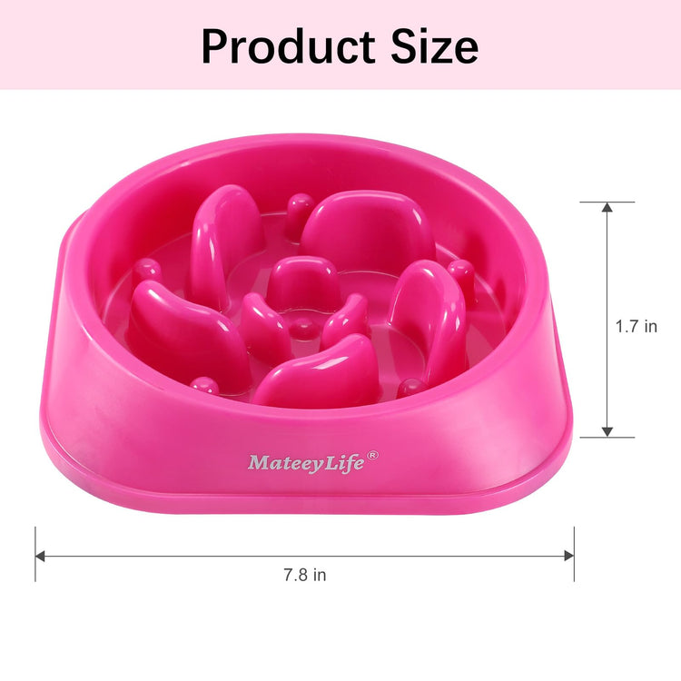 MateeyLife Slow Feeder Dog Bowls 2PCS, Anti-Choking Puzzle Dog Food Bowls, Anti-Slip Interactive Feeding Slow Down Eating, Bloat Stop Maze Dishes for Medium Breeds