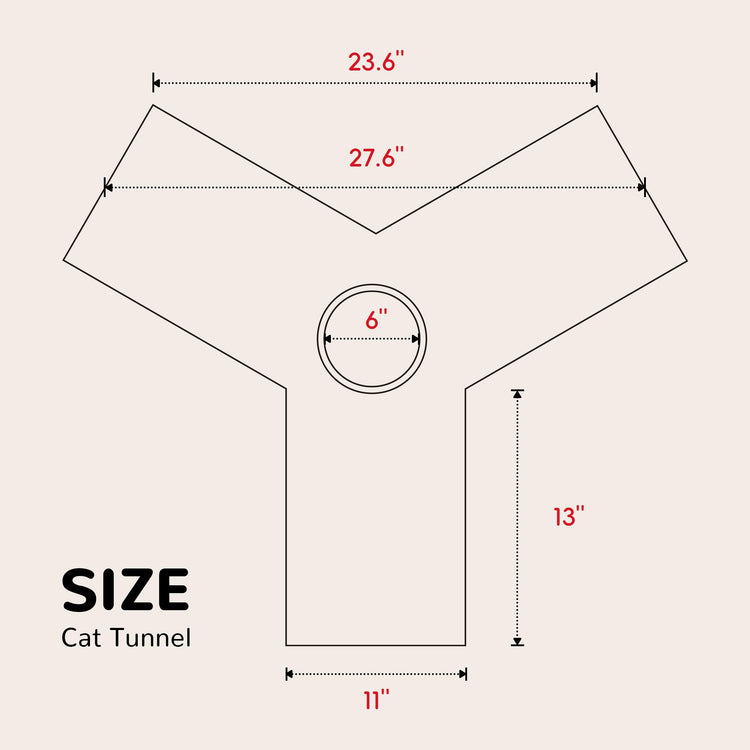 Tempcore Pet Cat Tunnel Tube Cat Toys 3 Way Collapsible, Tunnels for Indoor Cats，Kitty Bored Peek Hole Toy Ball Cat, Puppy, Kitty, Kitten, Rabbit