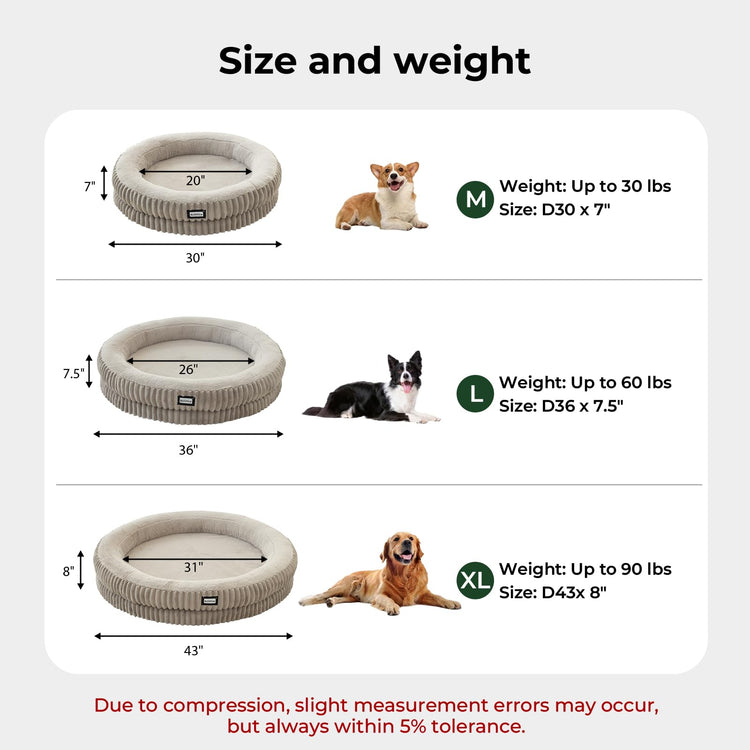 BALANCE Cat Bed Kitten Bed, Washable Round Cat Beds for Indoor Cats, Super Soft Plush Faux Fur Pet Bed for Puppy and Kitten with Anti-Slip Bottom