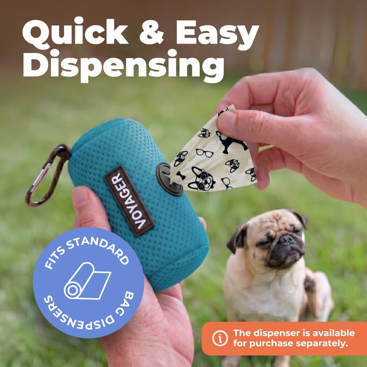 Best Pet Supplies Dog Poop Bags for Waste Refuse Cleanup, Doggy Roll Replacements for Outdoor Puppy Walking and Travel, Leak Proof and Tear Resistant, Thick Plastic - Assorted, 150 Bags