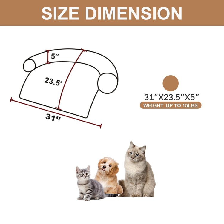 Calming Dogs/Cats Bed Mats, Dog Pad Washable Removable Couch Cover, Plush Long Fur Mat for Pets, Waterproof Lining, Perfect for Small, Medium and Large Dogs and Cats (Gradient Gray, 36"x31")