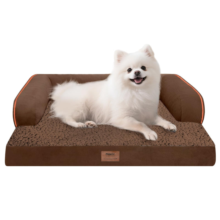 Small Dog Bed and Cat Sofa Waterproof Orthopedic Dog Beds for Small Dogs Cat Bed Comfy Pet Couch Sofa Beds with Washable Removable Cover & Non-Slip Bottom