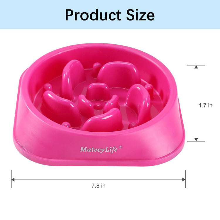 MateeyLife Slow Feeder Dog Bowls 2PCS, Anti-Choking Puzzle Dog Food Bowls, Anti-Slip Interactive Feeding Slow Down Eating, Bloat Stop Maze Dishes for Medium Breeds