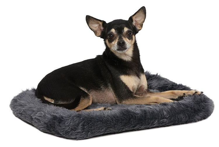 MidWest Homes for Pets QuietTime Fashion XXS Dog Bed - Pink Faux Fur Bolster, Ultra-Soft and Machine Washable, Fits 18-Inch Crates and Carriers, for Small Dogs and Cats