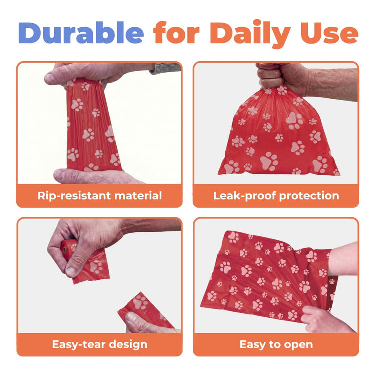Best Pet Supplies Dog Poop Bags for Waste Refuse Cleanup, Doggy Roll Replacements for Outdoor Puppy Walking and Travel, Leak Proof and Tear Resistant, Thick Plastic - Assorted, 150 Bags