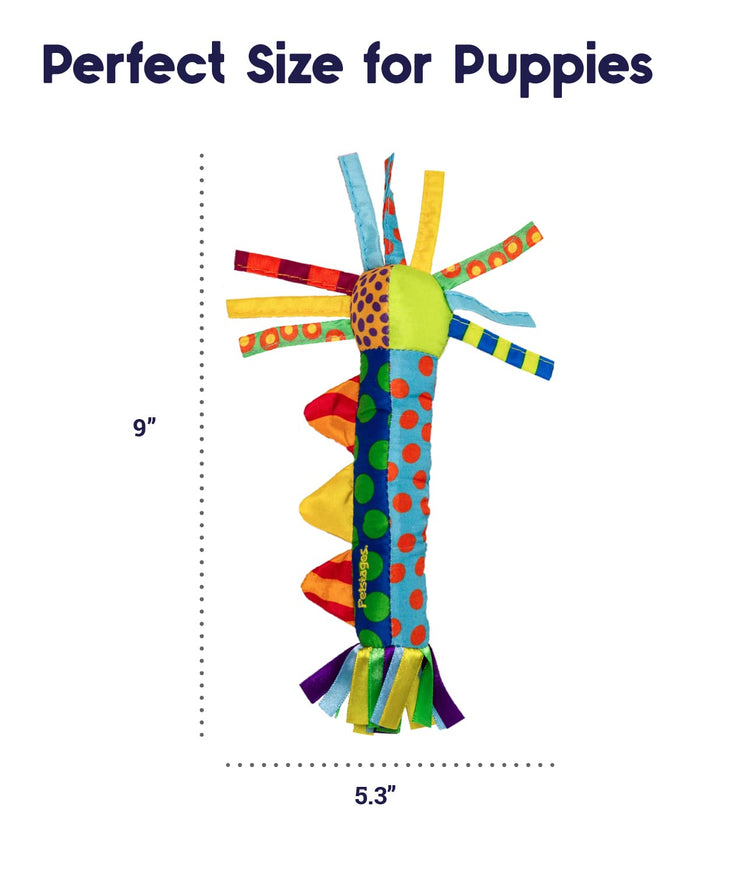 Cutie Chewies Hedgehog Dental Dog Chew Toy — Multi-Textured, Massages Gums, Floats & Bounces for Teething Puppies & Small Dogs, 5" x 3.5" x 1"