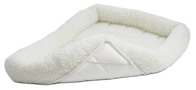 MidWest Homes for Pets QuietTime Fashion XXS Dog Bed - Pink Faux Fur Bolster, Ultra-Soft and Machine Washable, Fits 18-Inch Crates and Carriers, for Small Dogs and Cats
