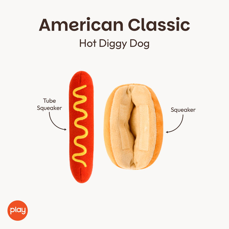 P.L.A.Y. PET LIFESTYLE AND YOU P.L.A.Y. Cute Plush Dog Toys - Fast Food Themed Durable Squeaker Chew Toys, Great for Puppies & Small Dogs - Machine Washable, Recycled Materials (5 Piece Set, X-Small)
