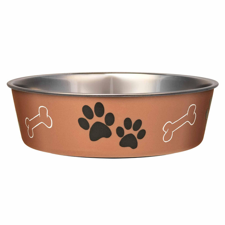 Loving Pets Bella Dog Bowls- Stainless Steel Dog & Cat Bowls - Spill Proof Dog Food Bowl, Cat Bowl, Puppy Essentials & Pet Supplies Great for Home & Travel (Medium 20-35 lbs, Blueberry)