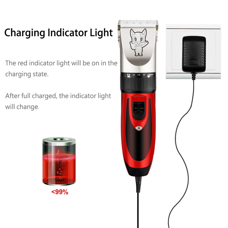 Highdas Dog Clippers for Grooming Low Noise, Cordless Electric Dog Grooming Kit Clippers Rechargeable, Quiet Dog Shaver, Pet Hair Trimmer Kit for Dogs & Cats (Gold)