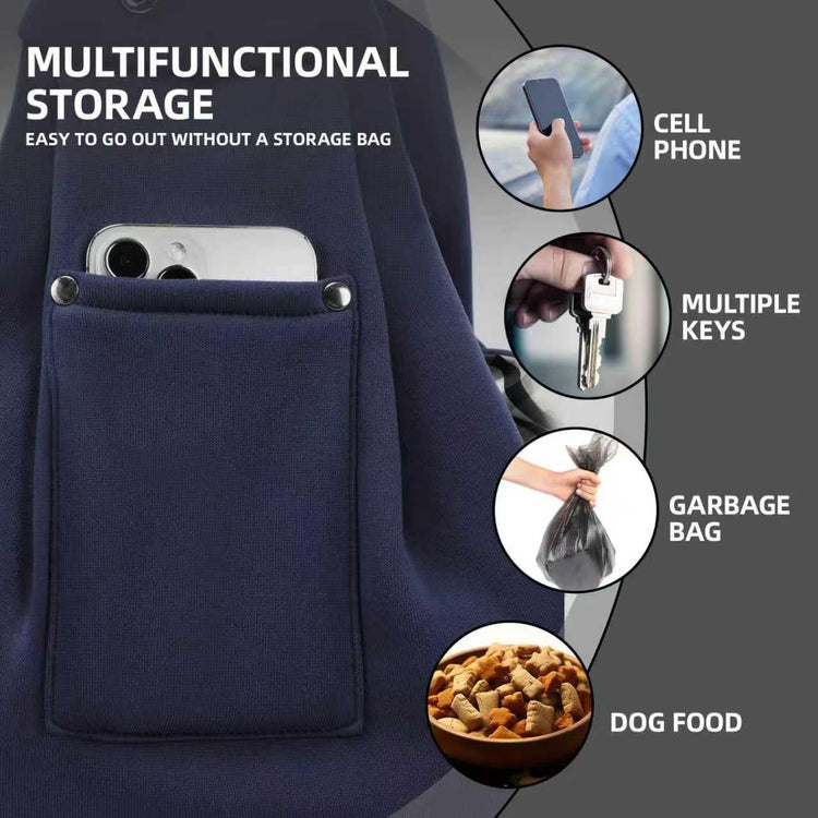 Dog Carrier Sling - Reversible Puppy Carrier Purse with Storage Pocket, Hand-Free Dog Sling Carrier for Carry Small Dogs and Cats, Travel Safety Harness, Dog and Cat Harness(Black)