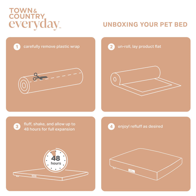 Town & Country Everyday CuddleTown Comfy Solid Bolster Sofa Pet Bed, Supportive & Calming Egg Crate Foam, Non-Slip Bottom, Machine Washable Cover, Grey, Medium 28"x23"x8"