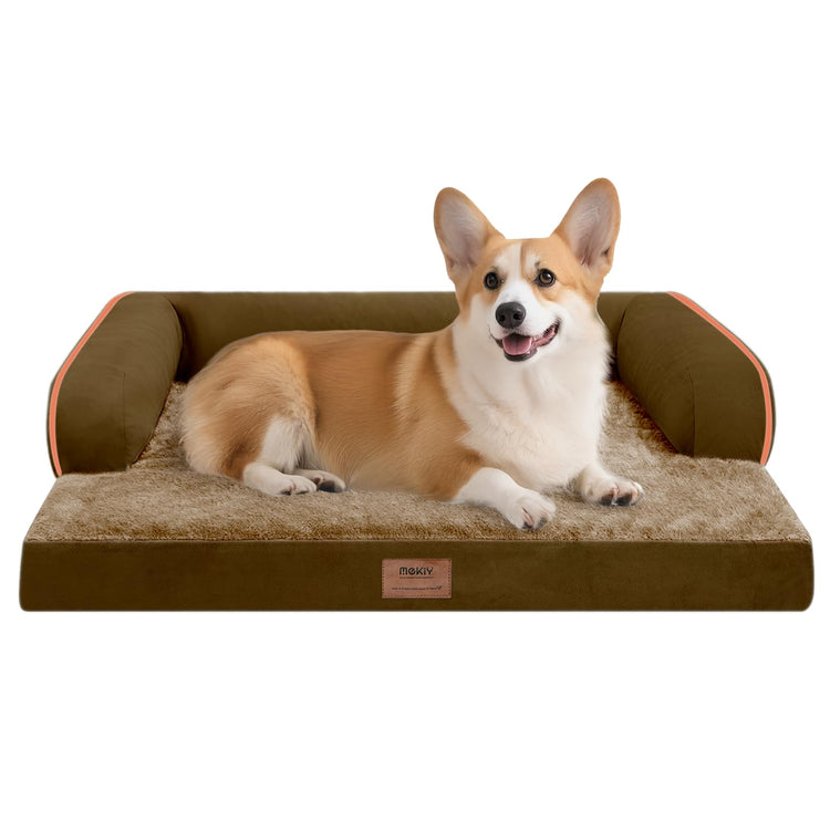 Small Dog Bed and Cat Sofa Waterproof Orthopedic Dog Beds for Small Dogs Cat Bed Comfy Pet Couch Sofa Beds with Washable Removable Cover & Non-Slip Bottom