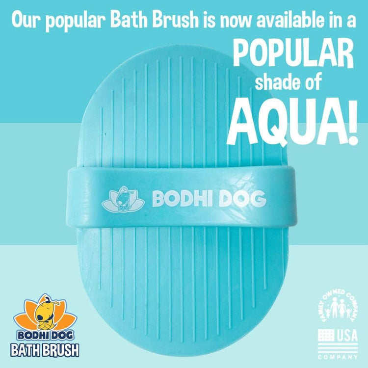 Bodhi Dog Shampoo Brush - Pet Grooming & Bath Supplies for Dogs and Cats - Bath Brush for Long & Short Hair - Premium Scrubber for Shower, Bathing & Massage (One Pack, Silver Glitter)