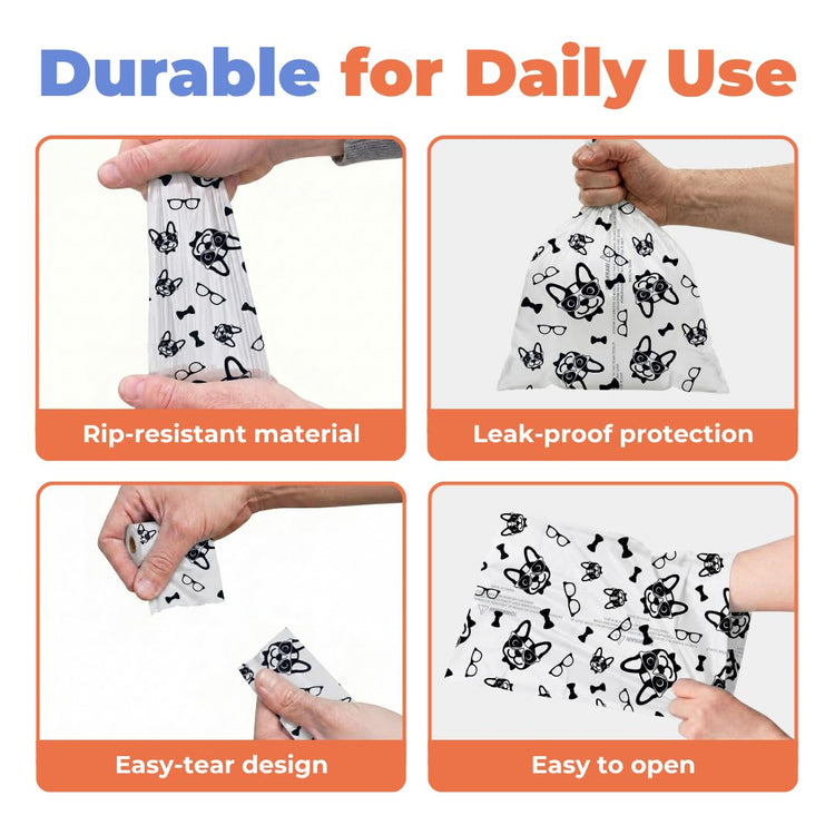 Best Pet Supplies Dog Poop Bags for Waste Refuse Cleanup, Doggy Roll Replacements for Outdoor Puppy Walking and Travel, Leak Proof and Tear Resistant, Thick Plastic - Assorted, 150 Bags