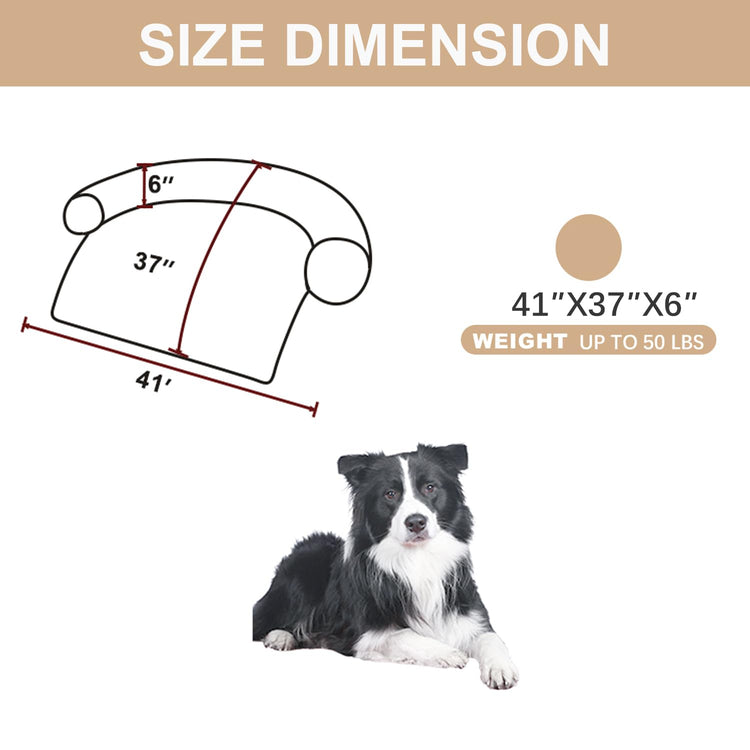 Calming Dogs/Cats Bed Mats, Dog Pad Washable Removable Couch Cover, Plush Long Fur Mat for Pets, Waterproof Lining, Perfect for Small, Medium and Large Dogs and Cats (Gradient Gray, 36"x31")
