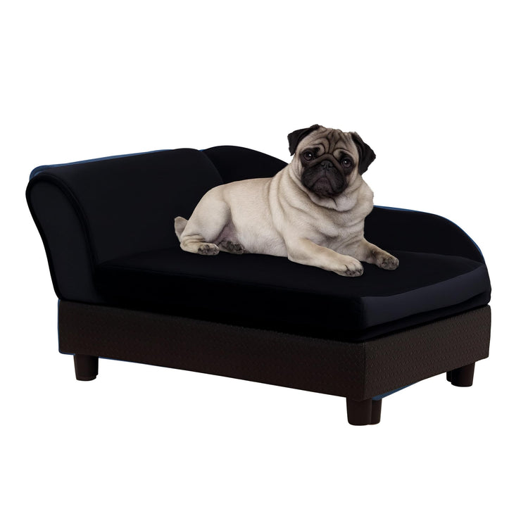 PawHut Luxury Fancy Dog Couch with Hidden Storage, Small Dog Sofa Bed with 2" Soft Foam, Modern Pet Furniture for Puppies & Little Breeds, Green