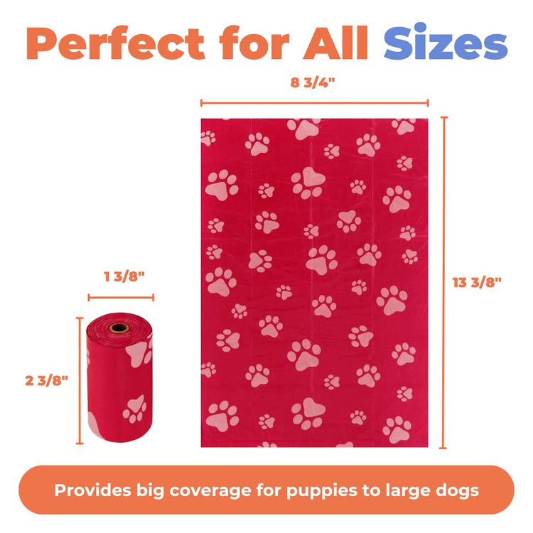 Best Pet Supplies Dog Poop Bags for Waste Refuse Cleanup, Doggy Roll Replacements for Outdoor Puppy Walking and Travel, Leak Proof and Tear Resistant, Thick Plastic - Assorted, 150 Bags