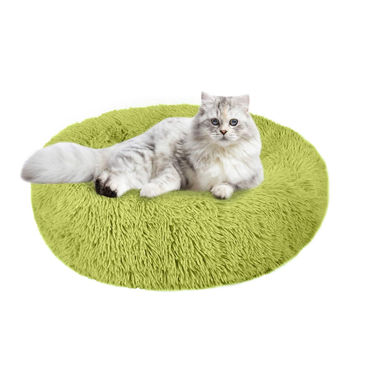 Dog Bed for Small Medium Large Dogs Cats, 20 inch Calming Washable-Round Cozy Soft Pet Bed for Puppy and Kitten with Slip-Resistant Bottom